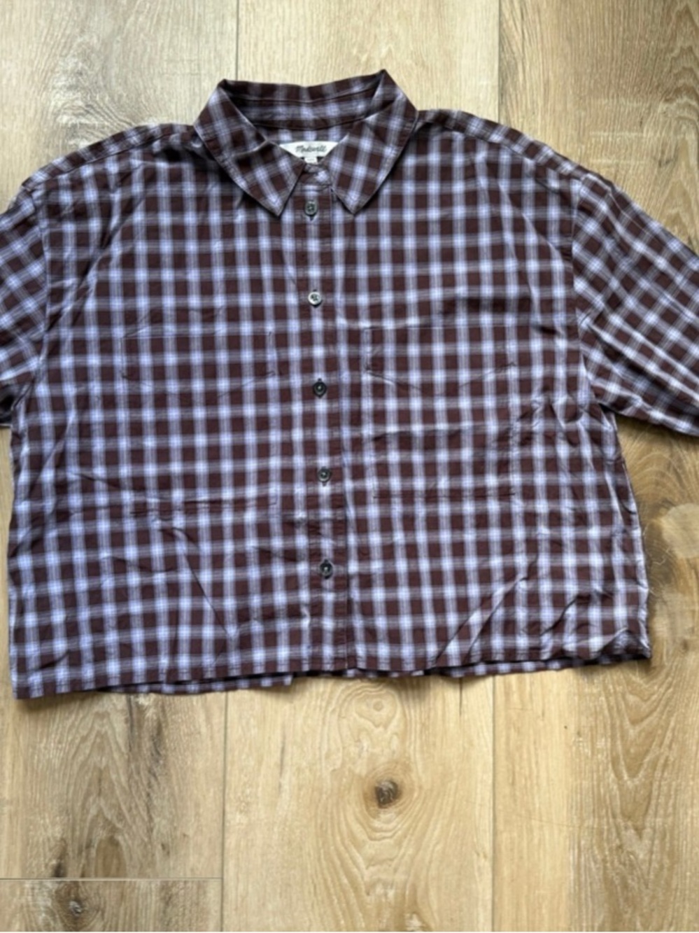 Madewell Crop Top Flannel NWOT Size:XXS